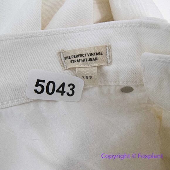 NEW‎ Madewell The Tall Perfect Vintage Jean in tile white, 25T - Picture 15 of 16